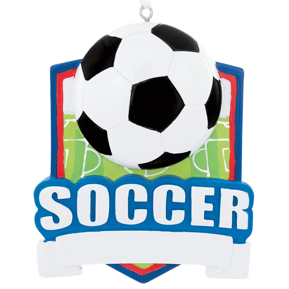 Personalized Soccer Shield Resin Ornament