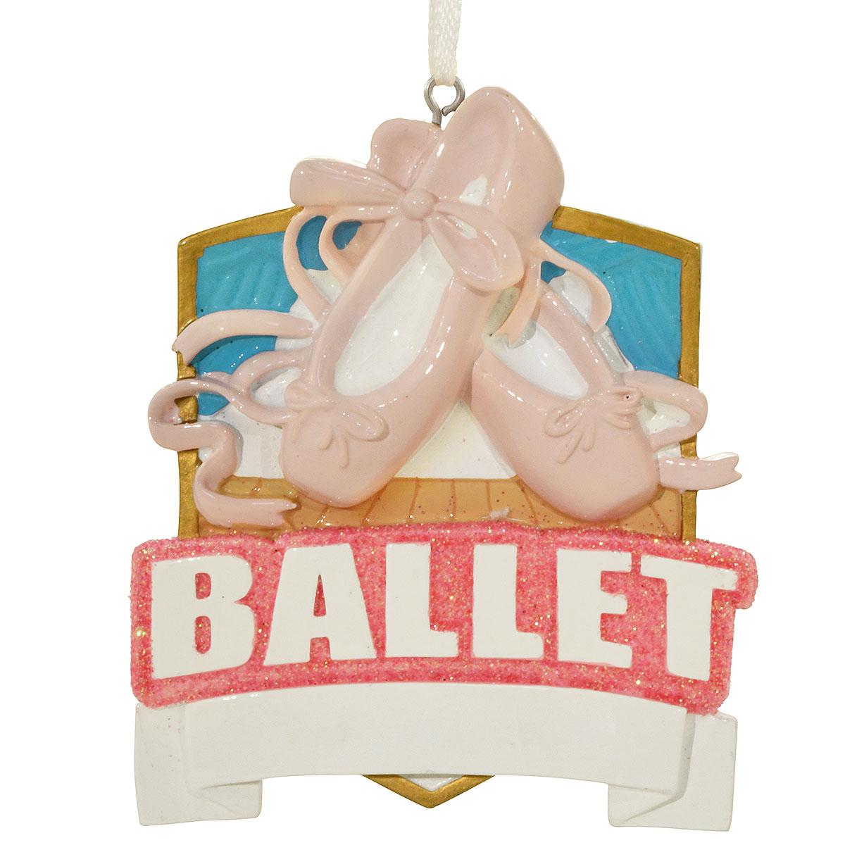Personalized Ballet Shield Ornament