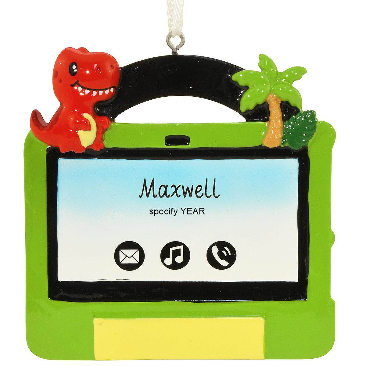 Personalized Green iPad With Dino