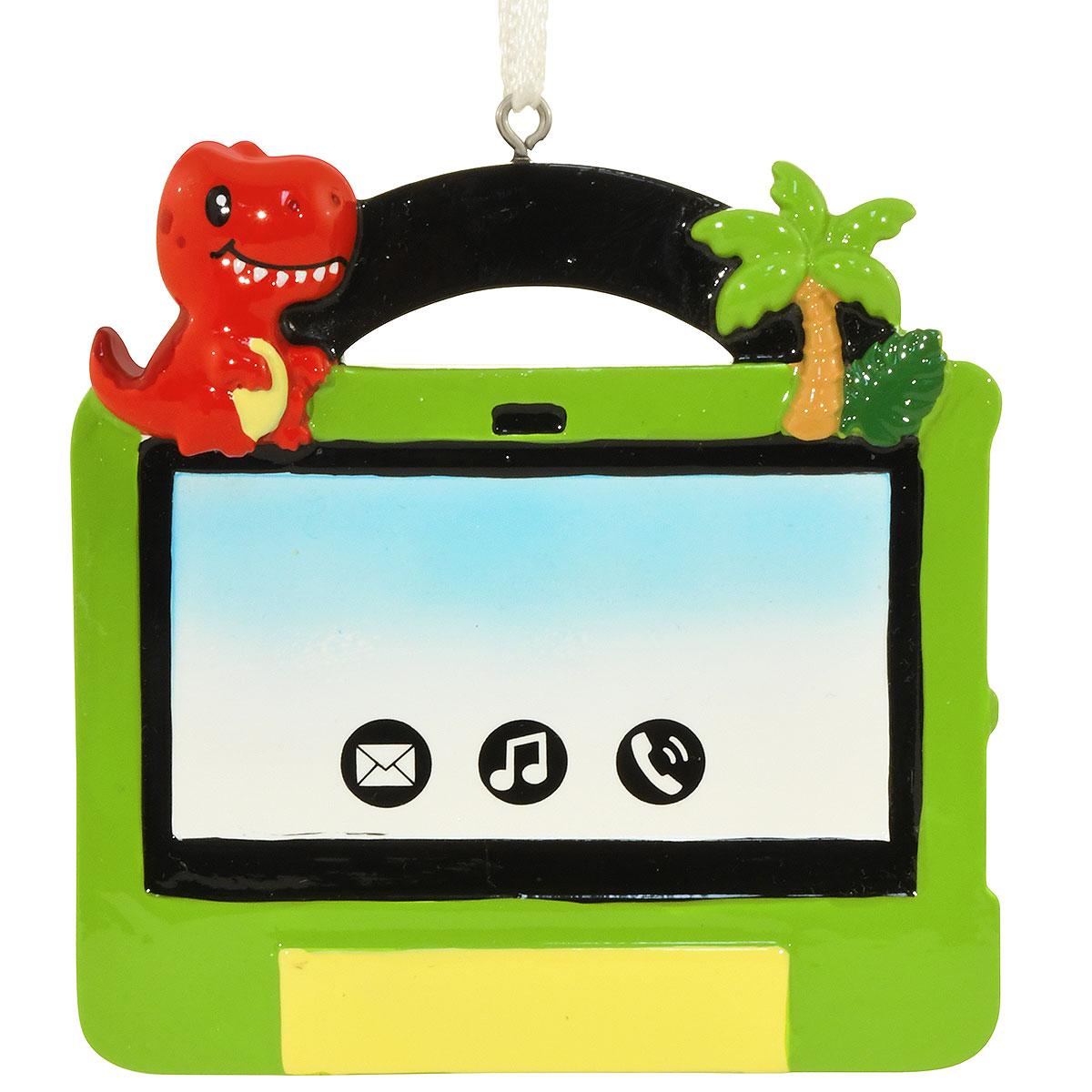 Green iPad With Dino Ornament