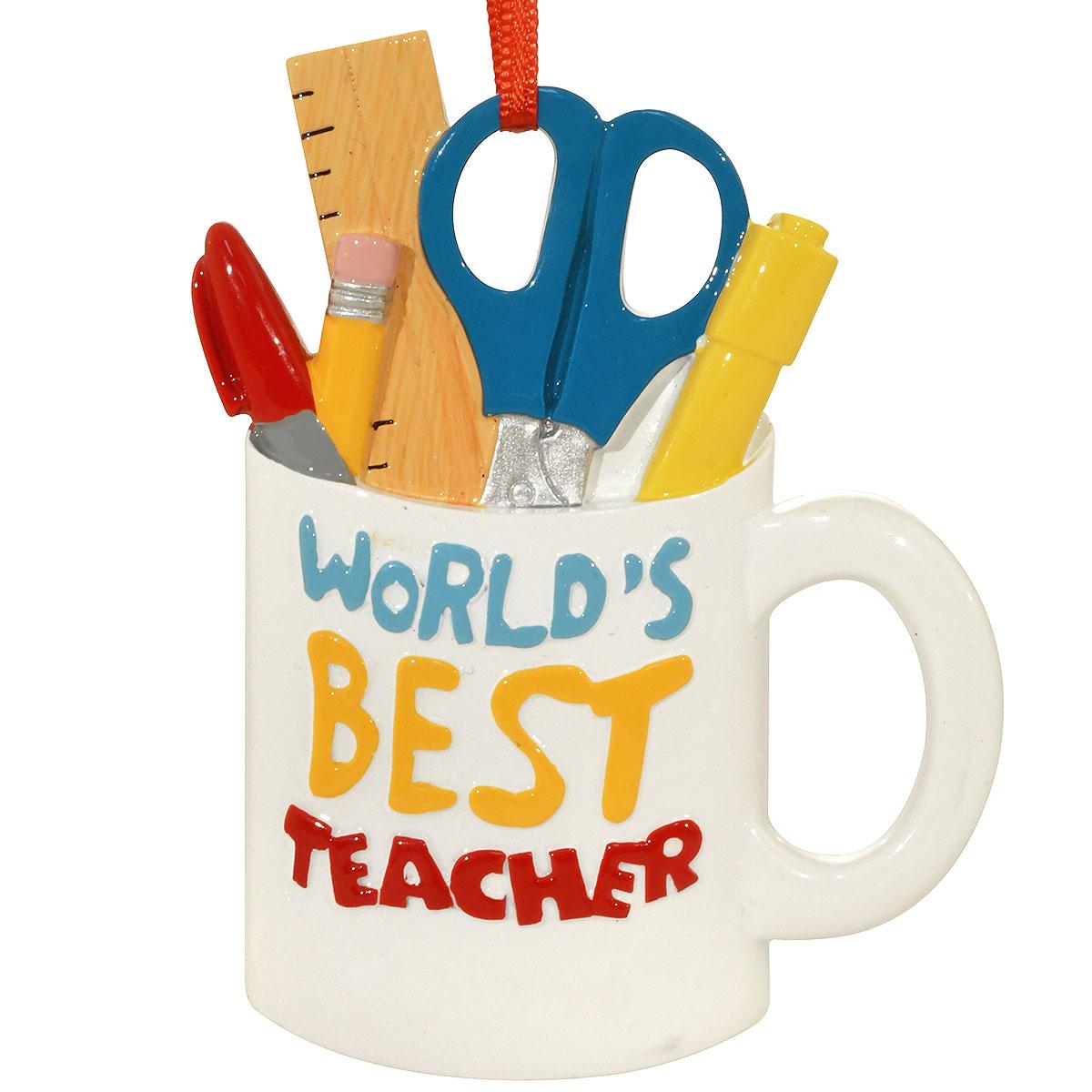 Best Teacher Mug Ornament