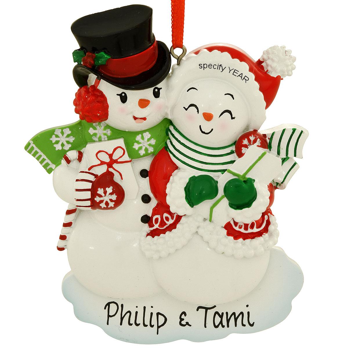 Personalized Cozy Snowman Couple