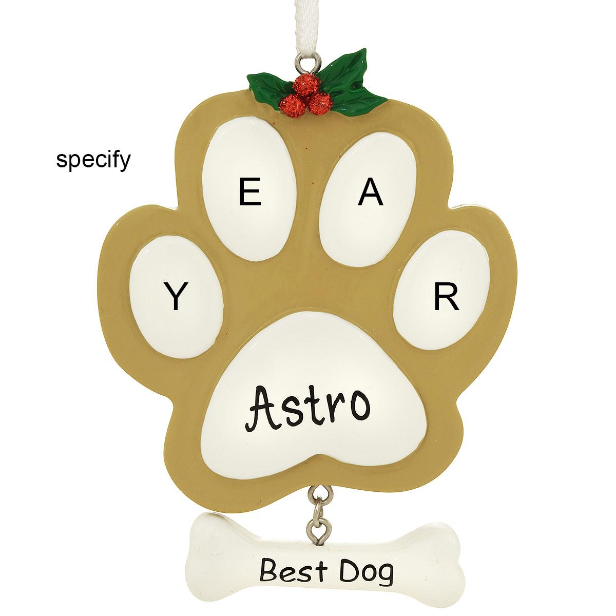 Personalized Best Dog Paw And Bone