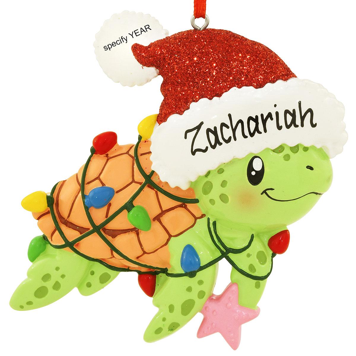 Personalized Christmas Sea Turtle