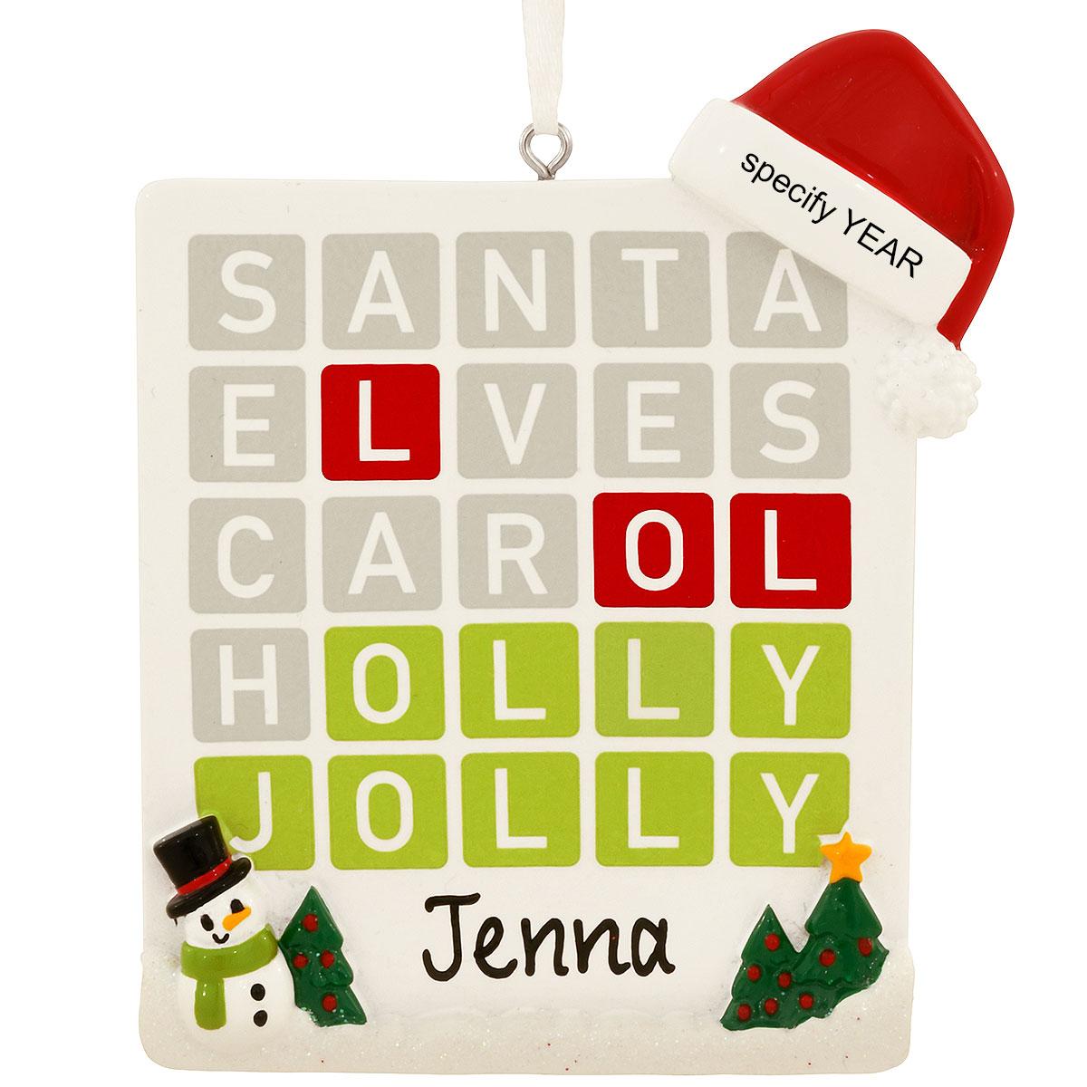 Personalized Word Game Ornament