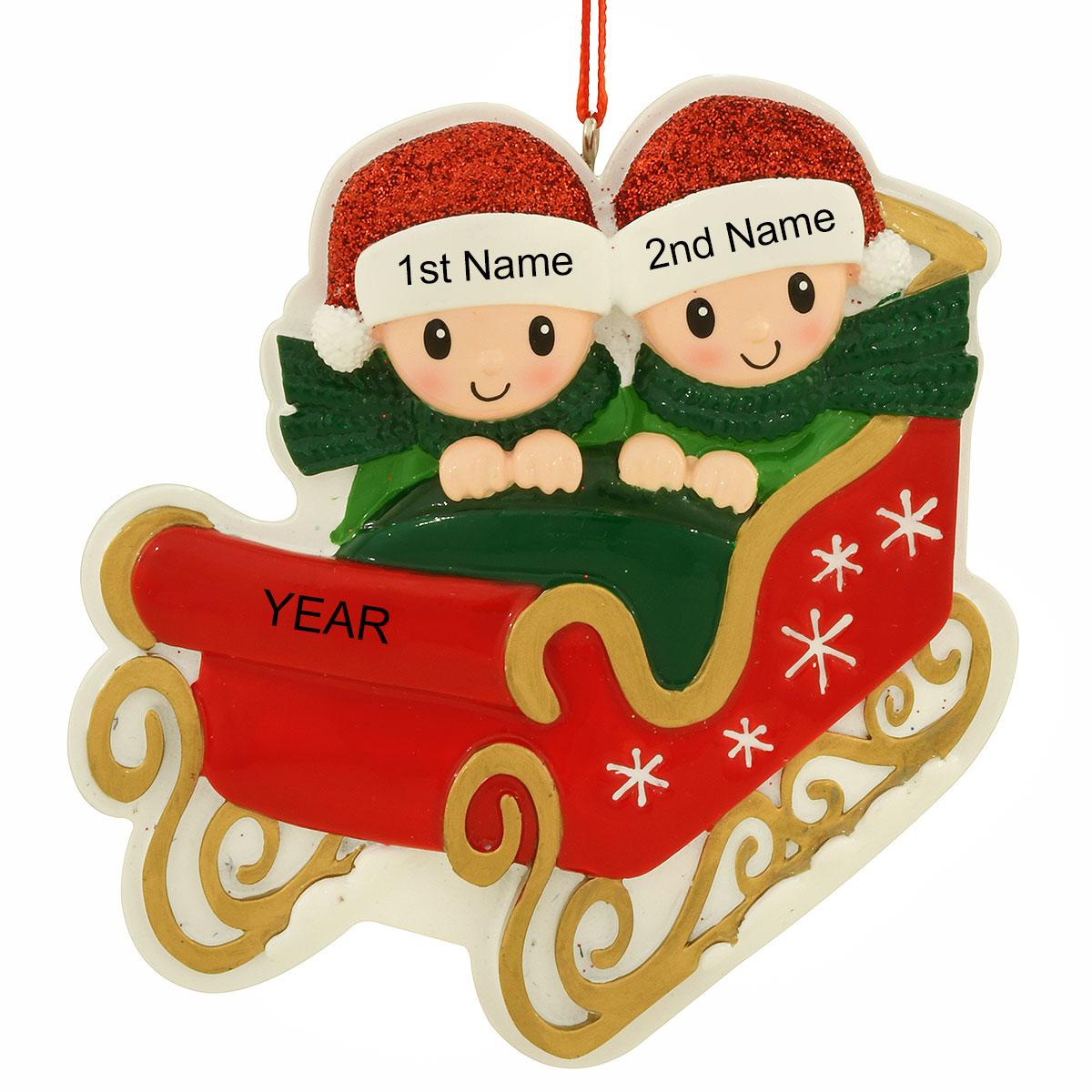 Personalized Sleigh Couple Ornament
