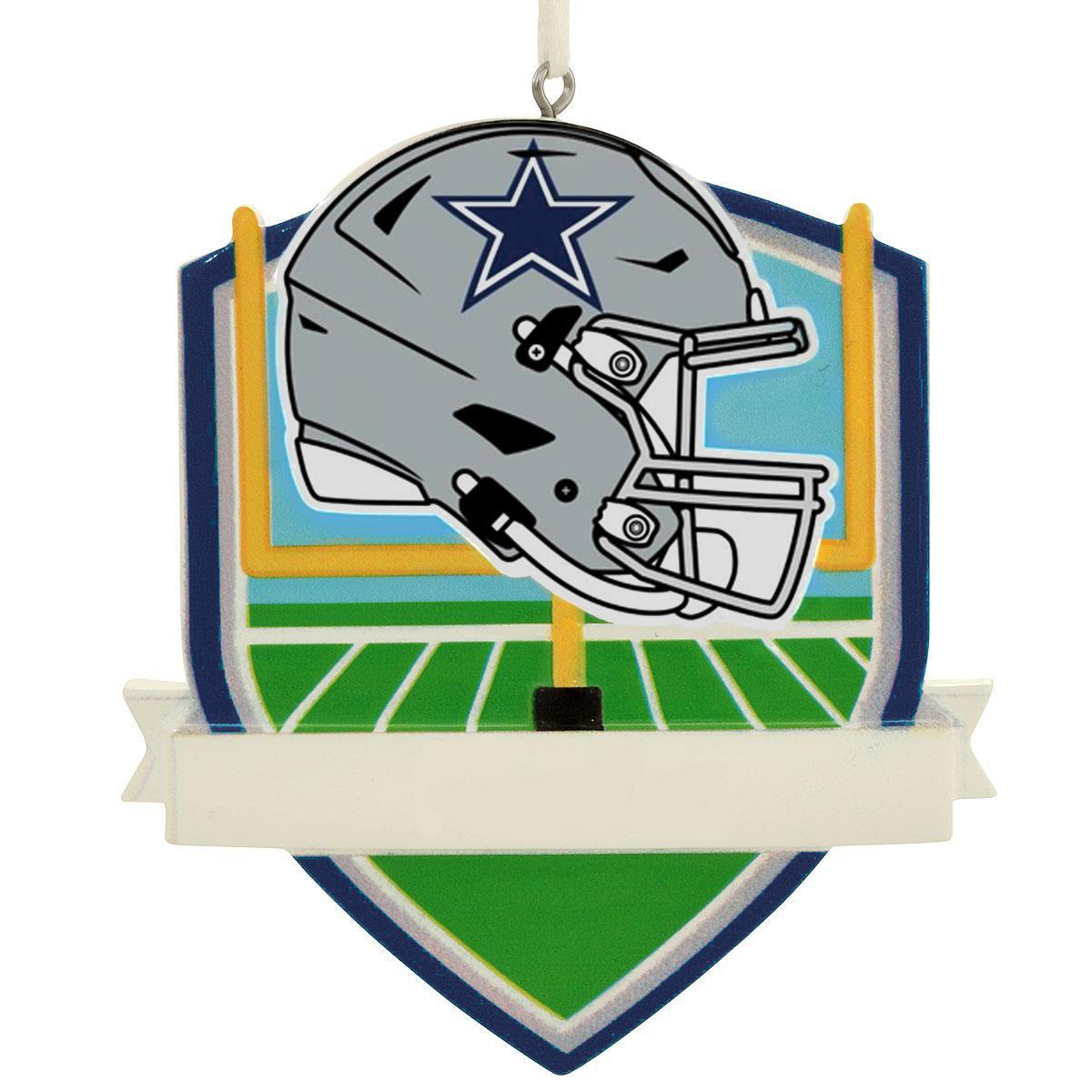 Personalized Dallas Cowboys Football Shield Resin Ornament
