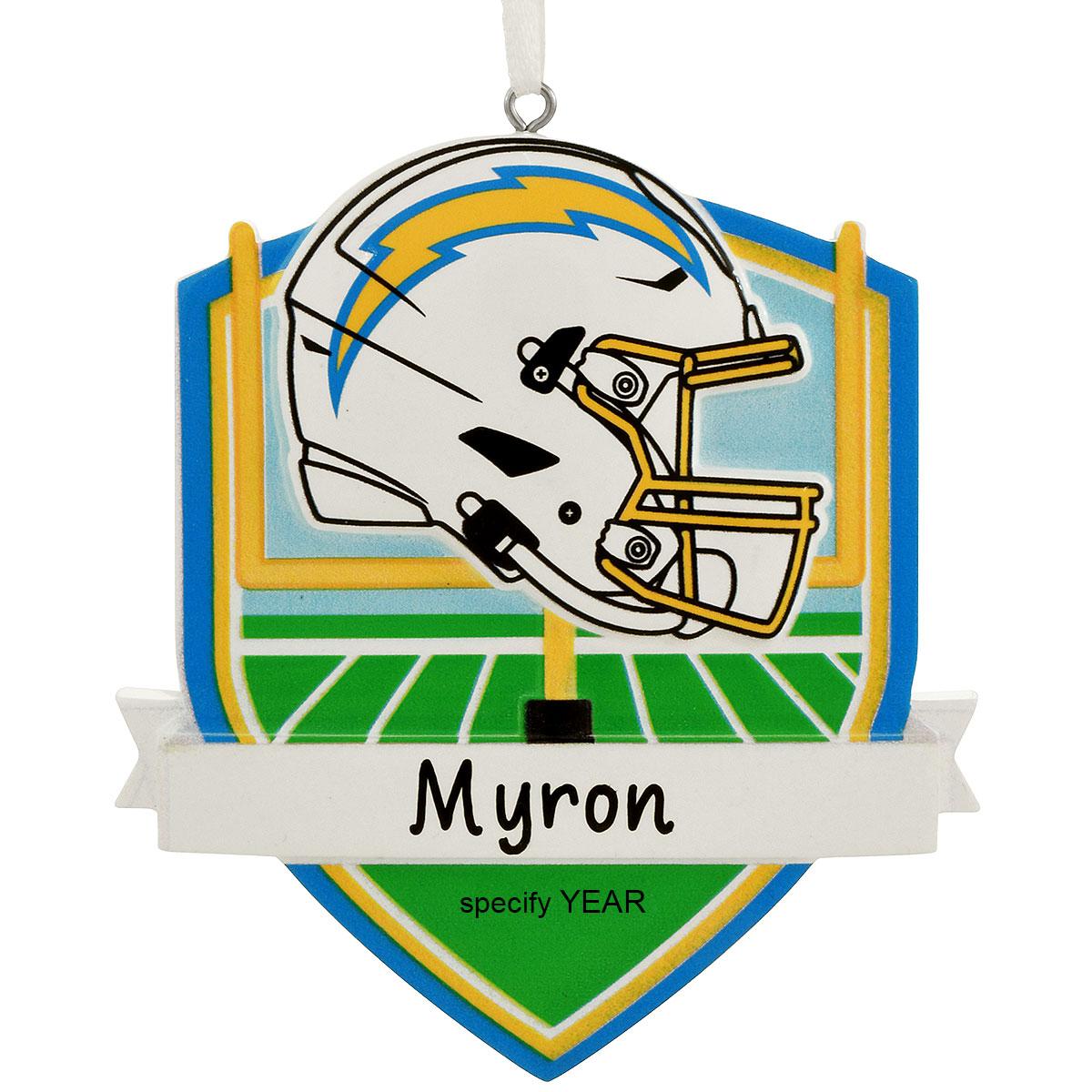 Personalized L.A. Chargers Shield