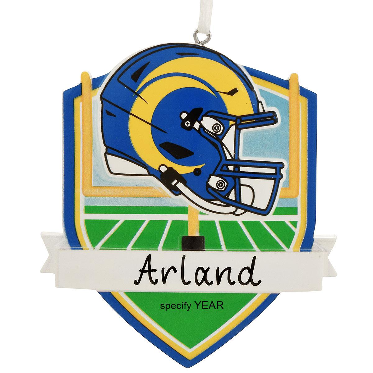 Personalized L.A. Rams Shield