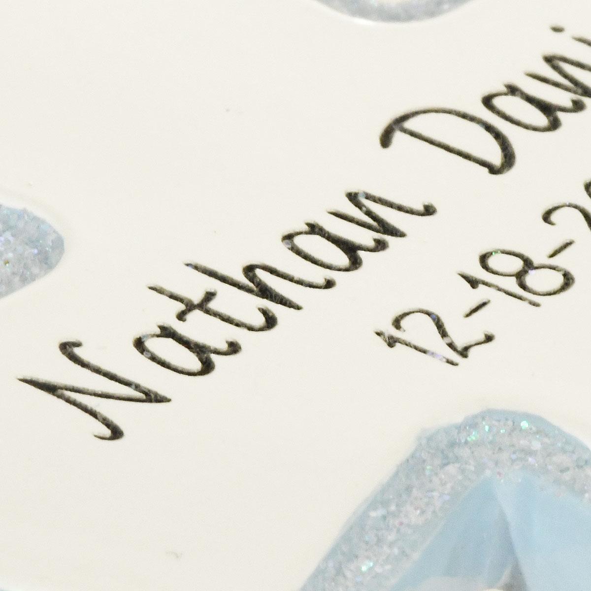 Personalized Bear Blue With Cross