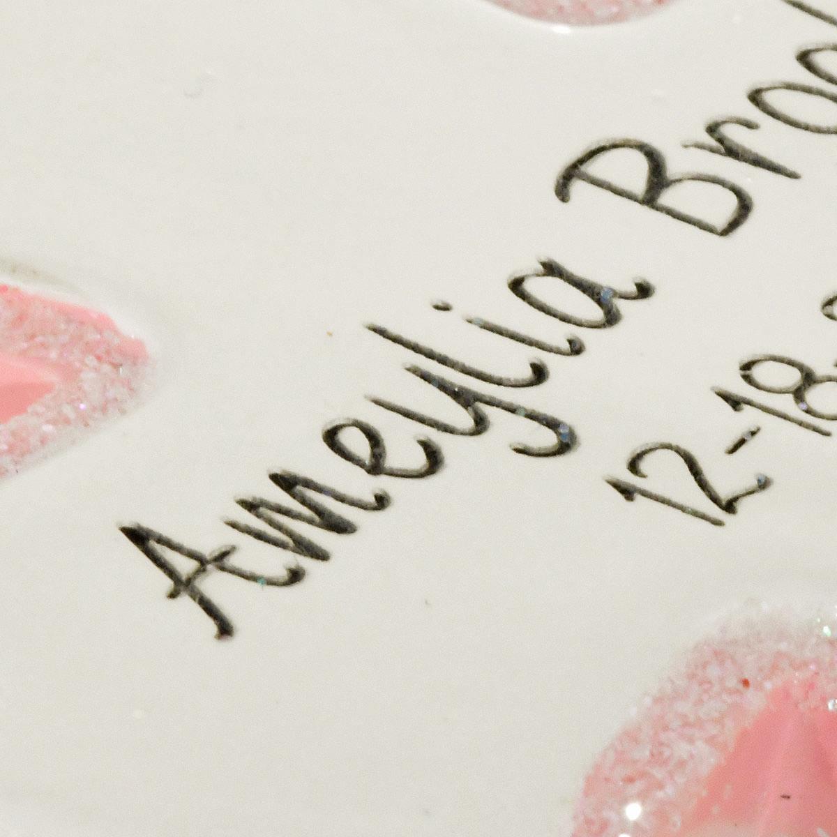 Bear Pink With Cross Ornament