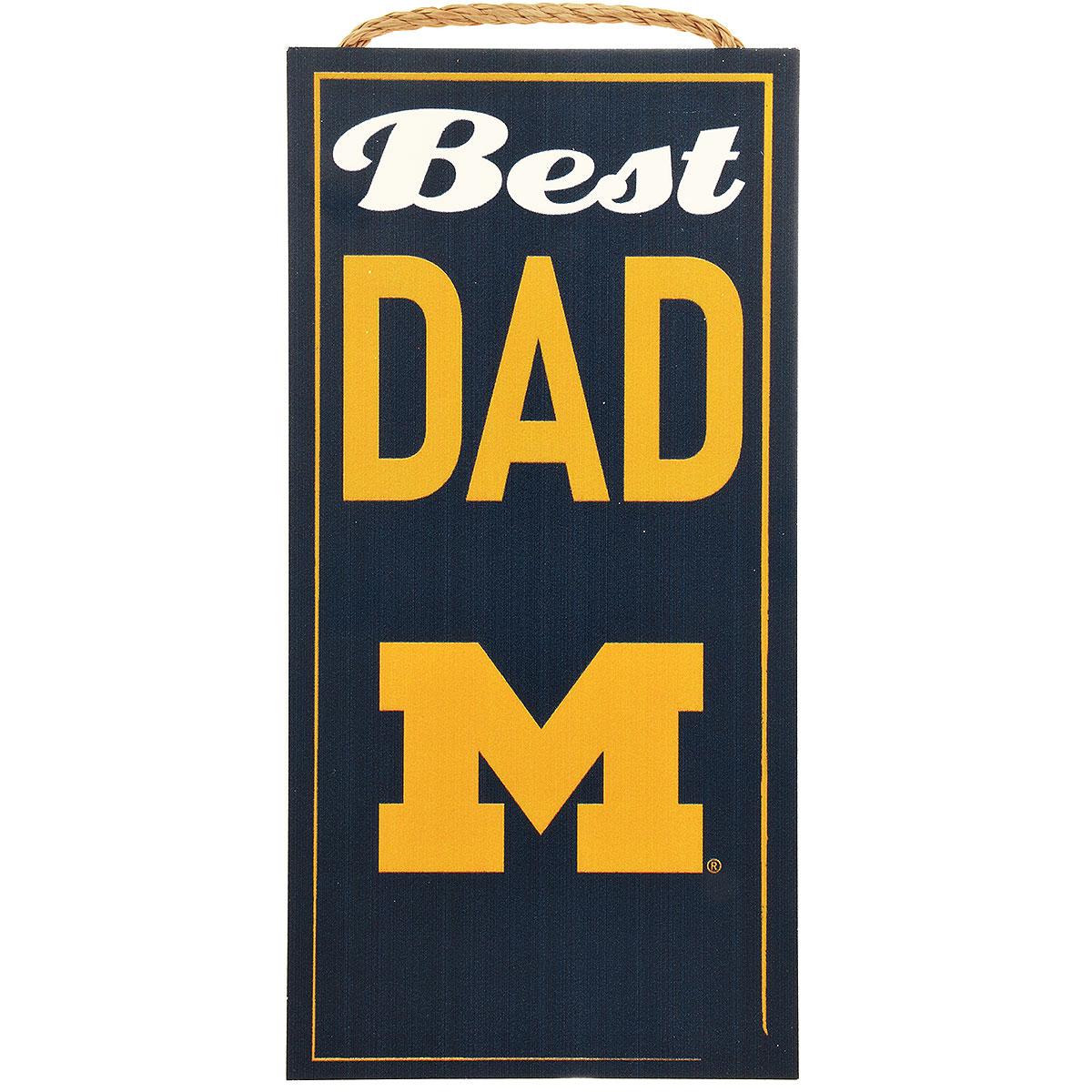 Michigan Wolverines Best Dad MDF