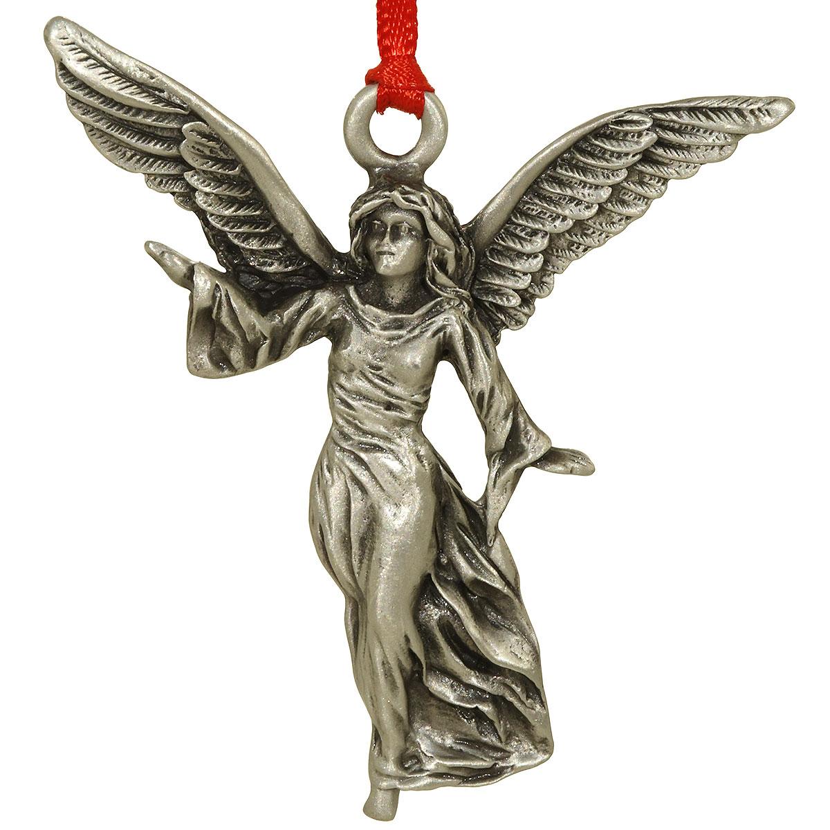 Angel Walking Pewter Ornament
