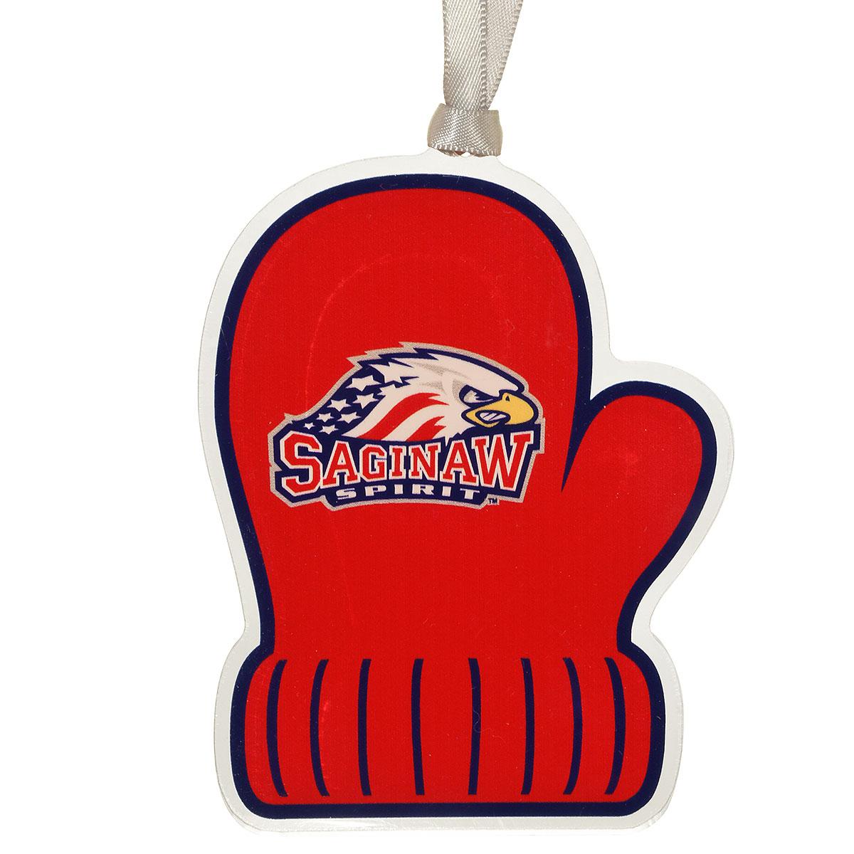 Saginaw Spirit Mitten Ornament