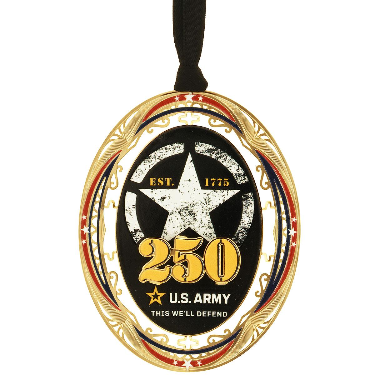Army 250th Anniversary Metal Orn