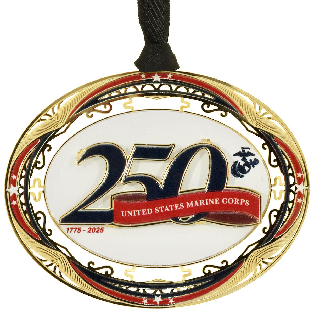 Marines 250th Anniversary Metal Orn