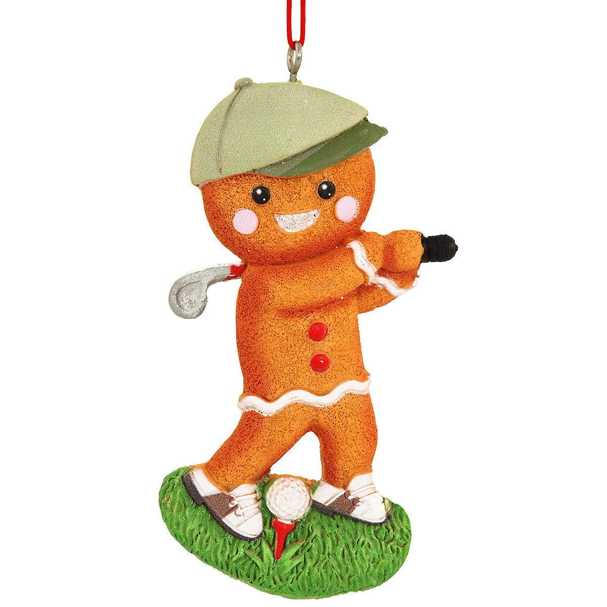 Gingerbread Golf Player Ornament