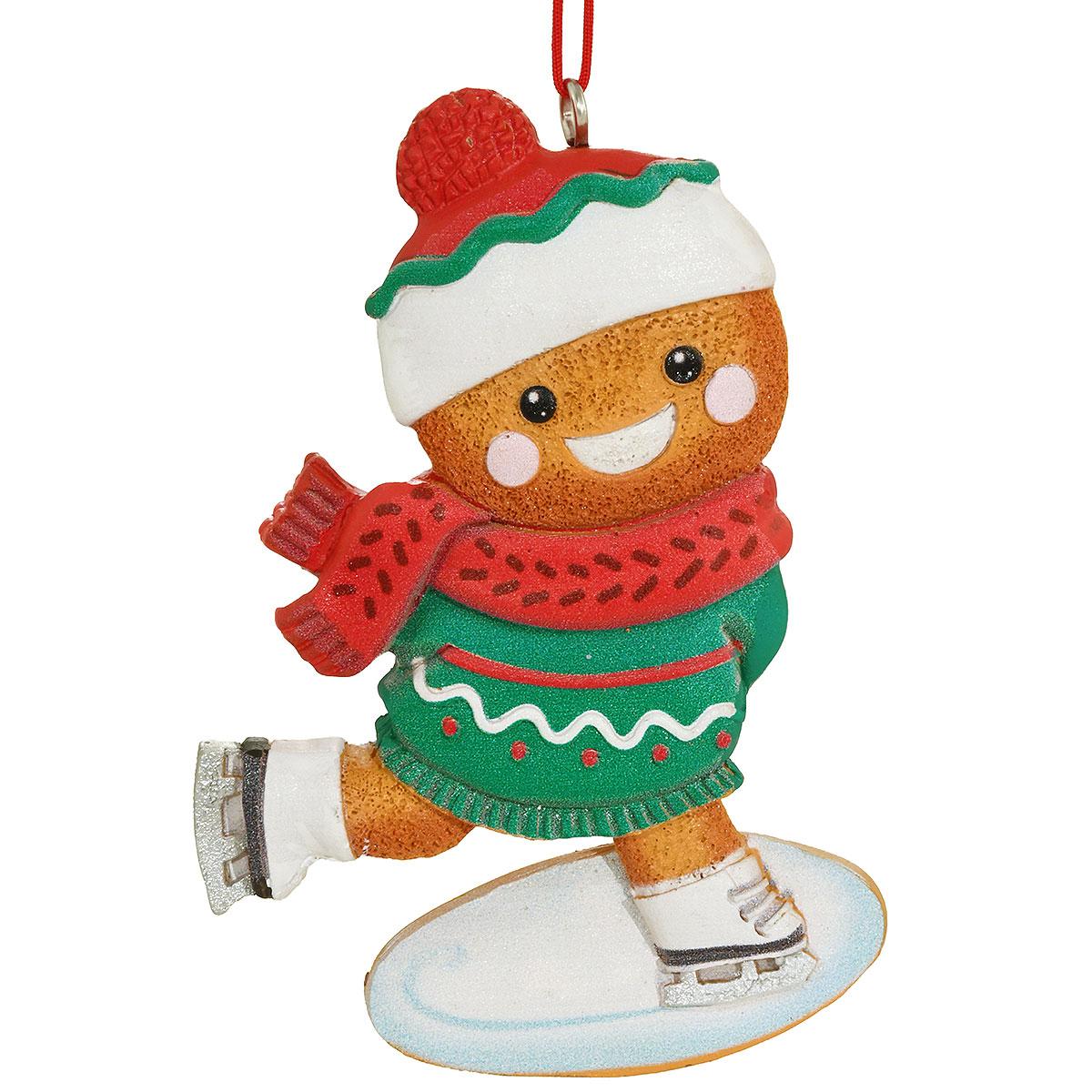 Gingerbread Ice Skating Ornament