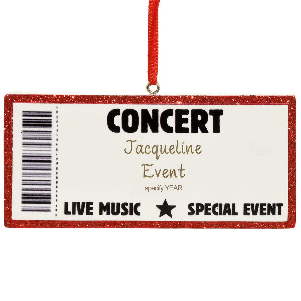 Personalized Event Ticket Ornament