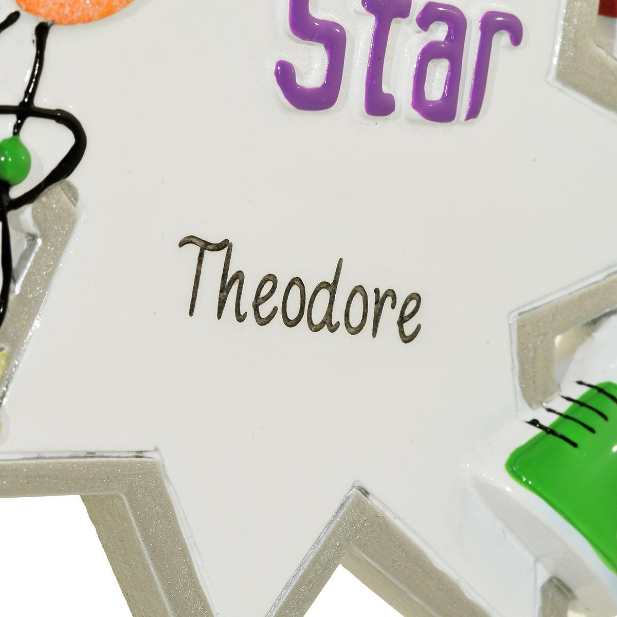 Engraved Science Star Ornament