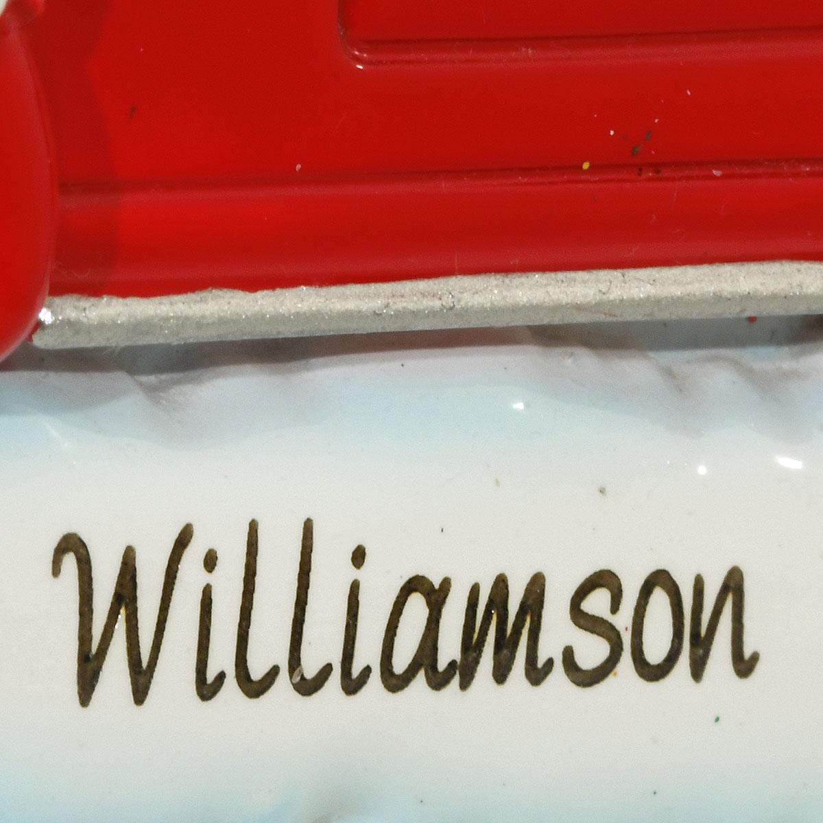Engraved Red Truck Ornament
