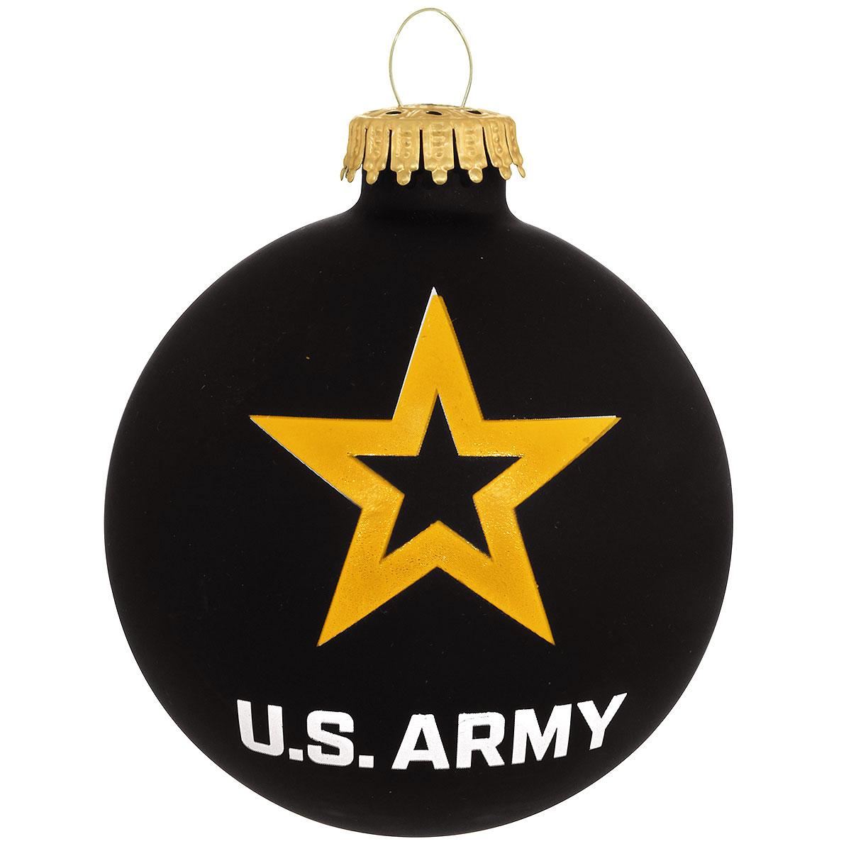 U.S. Army Logo/Hymn Glass Ornament