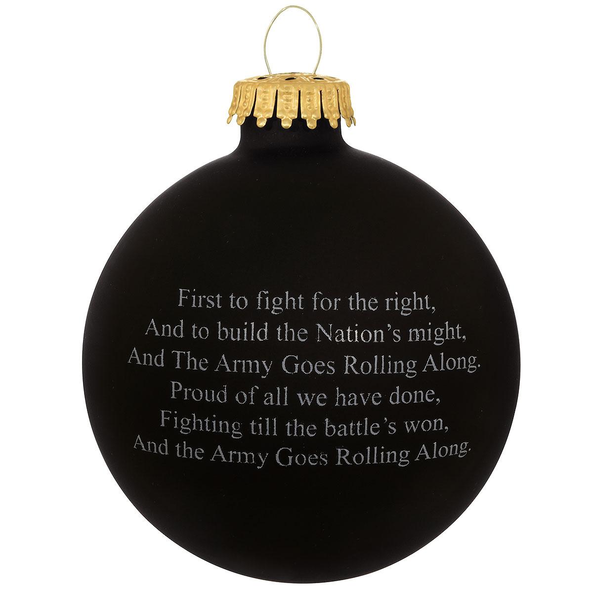 U.S. Army Logo/Hymn Glass Ornament
