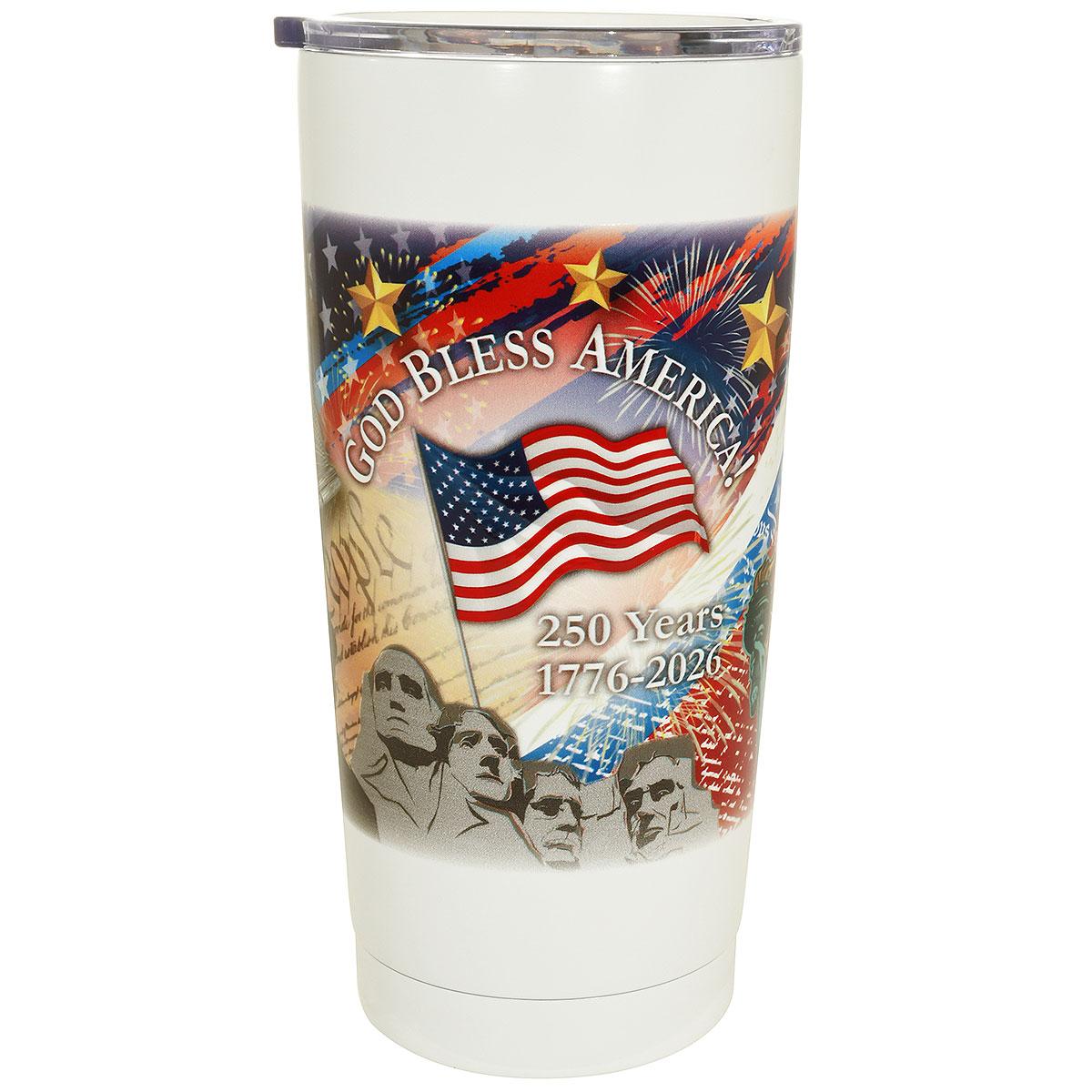 America 250th White Stainless Steel