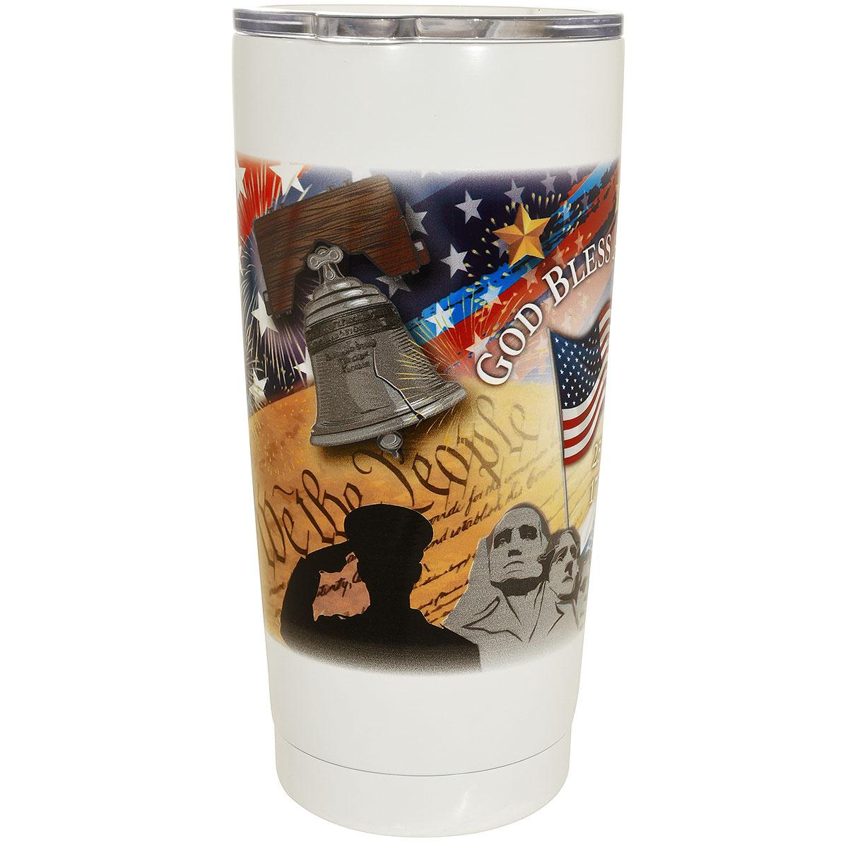 America 250th White Stainless Steel