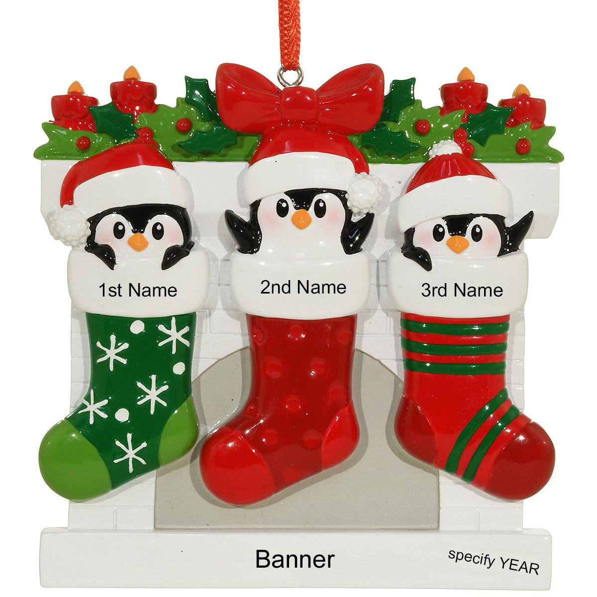 Penguin Family Of 3 Ornament
