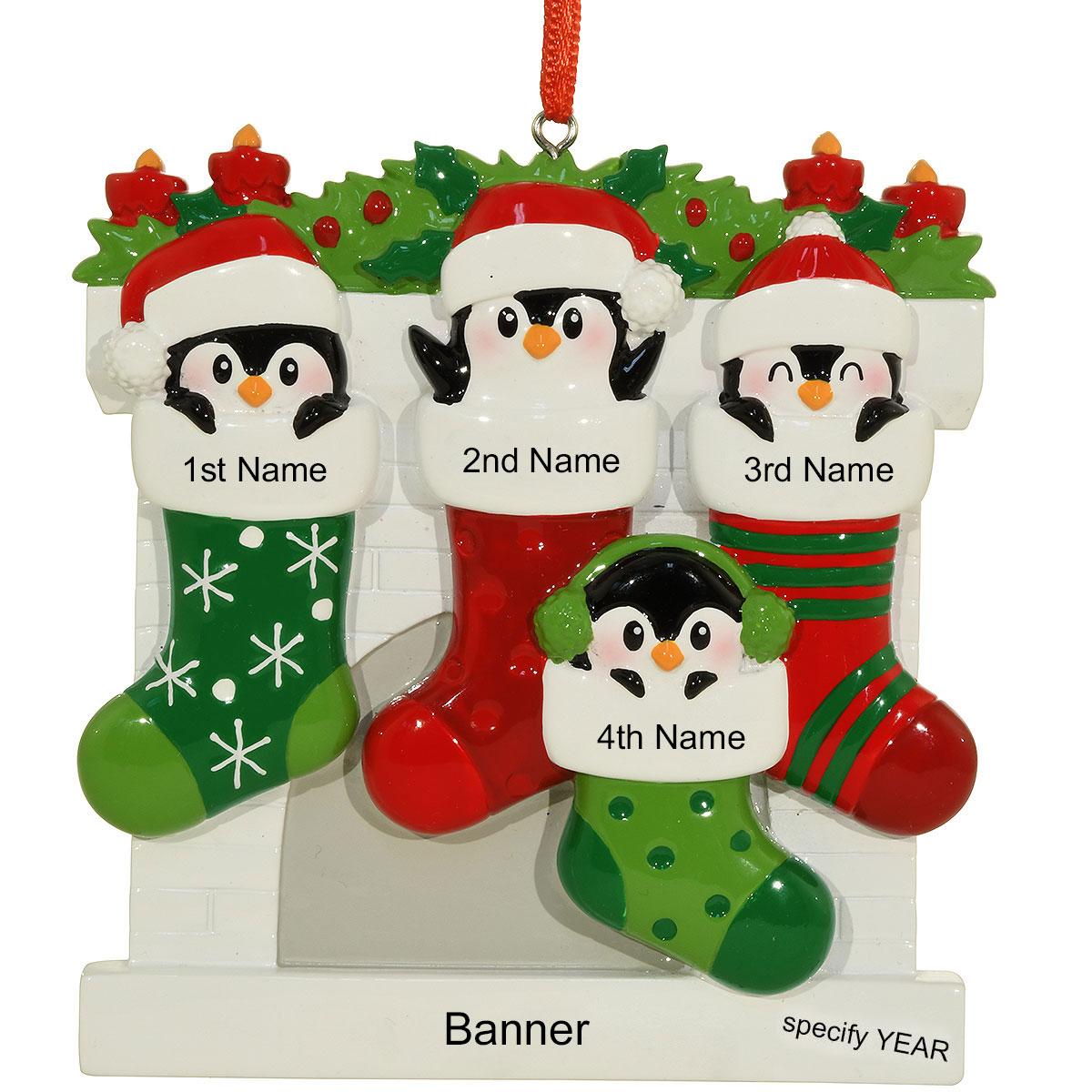 Penguin Family Of 4 Ornament