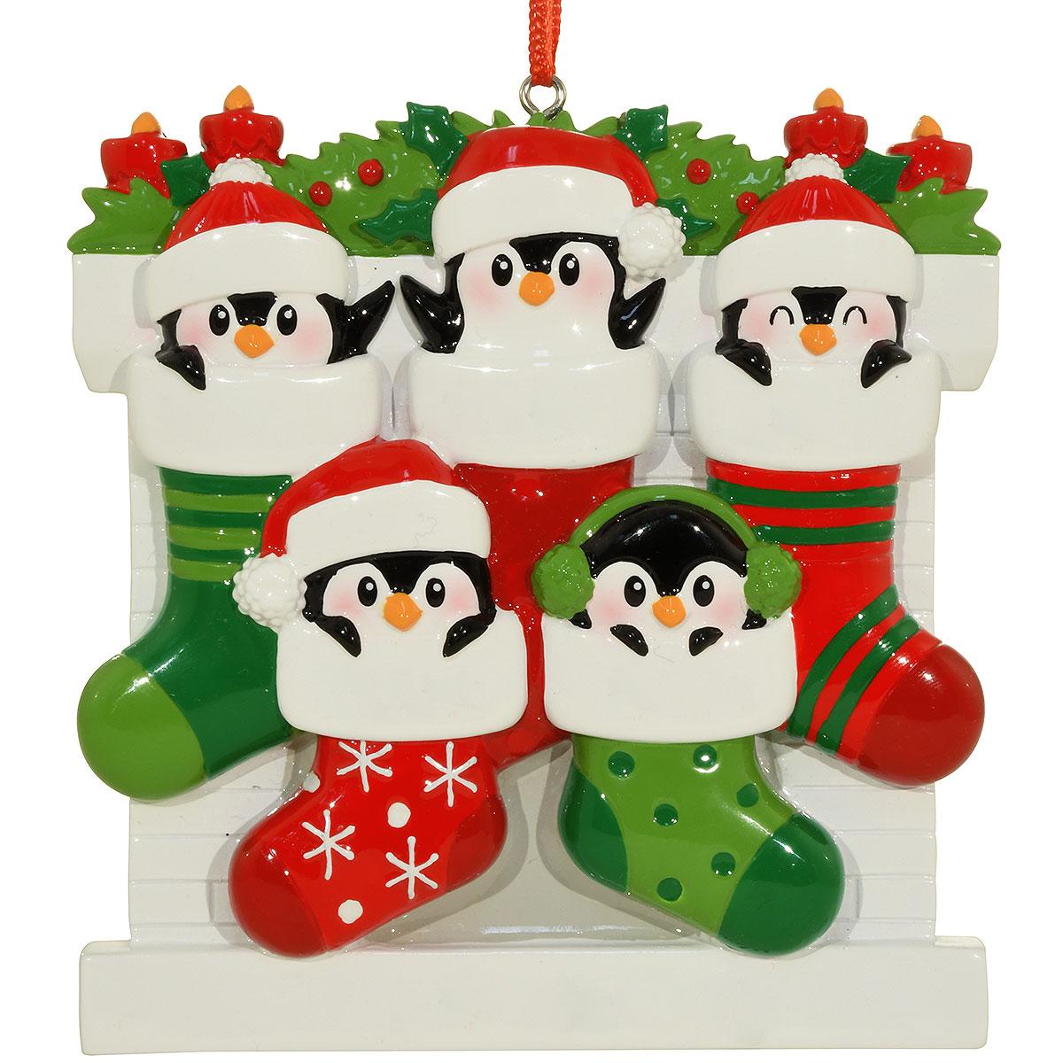 Family Of 5 Penguin Family