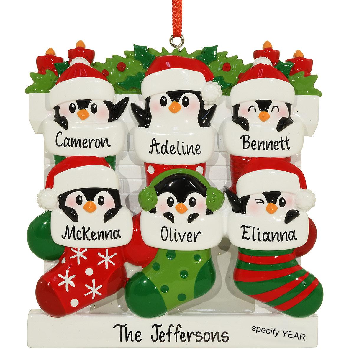 Penguin Family Of 6 Ornament