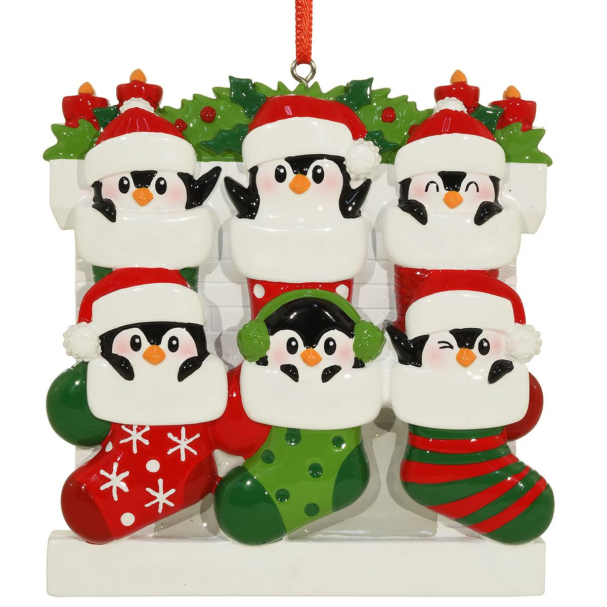 Penguin Family Of 6 Ornament