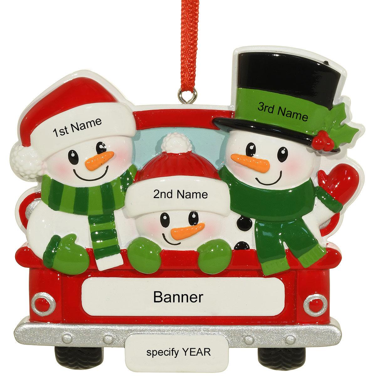 Snowman Family Of 3 Ornament