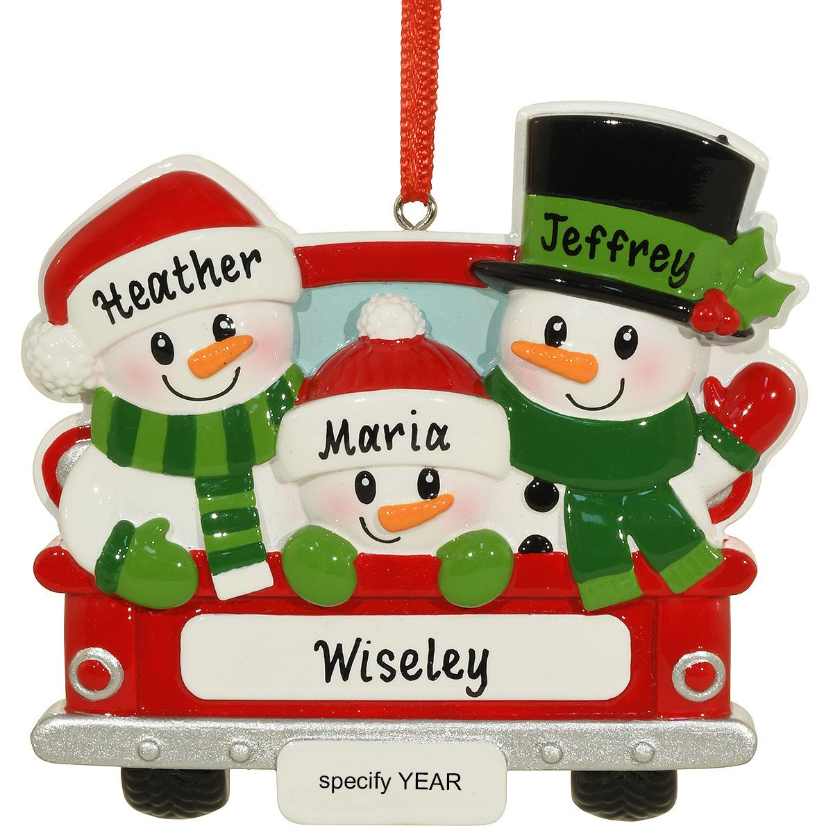Snowman Family Of 3 Ornament