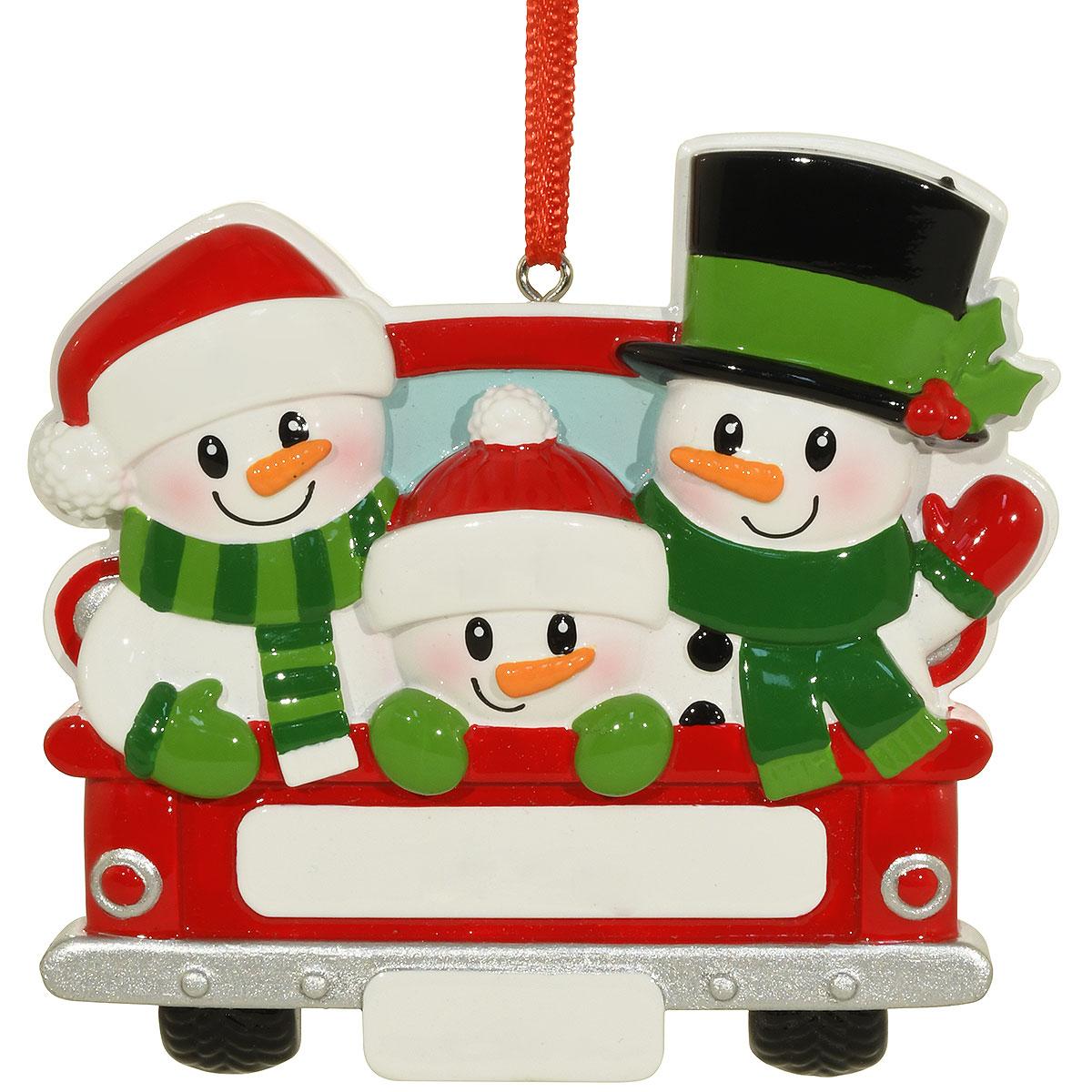 Snowman Family Of 3 Ornament