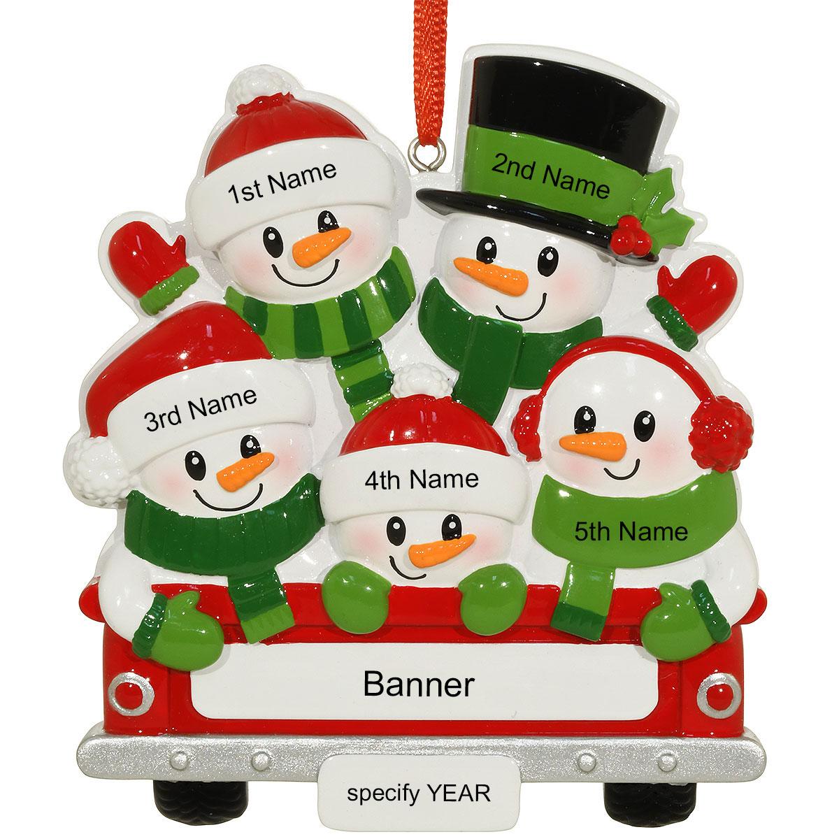 Snowman Family Of 5 Ornament