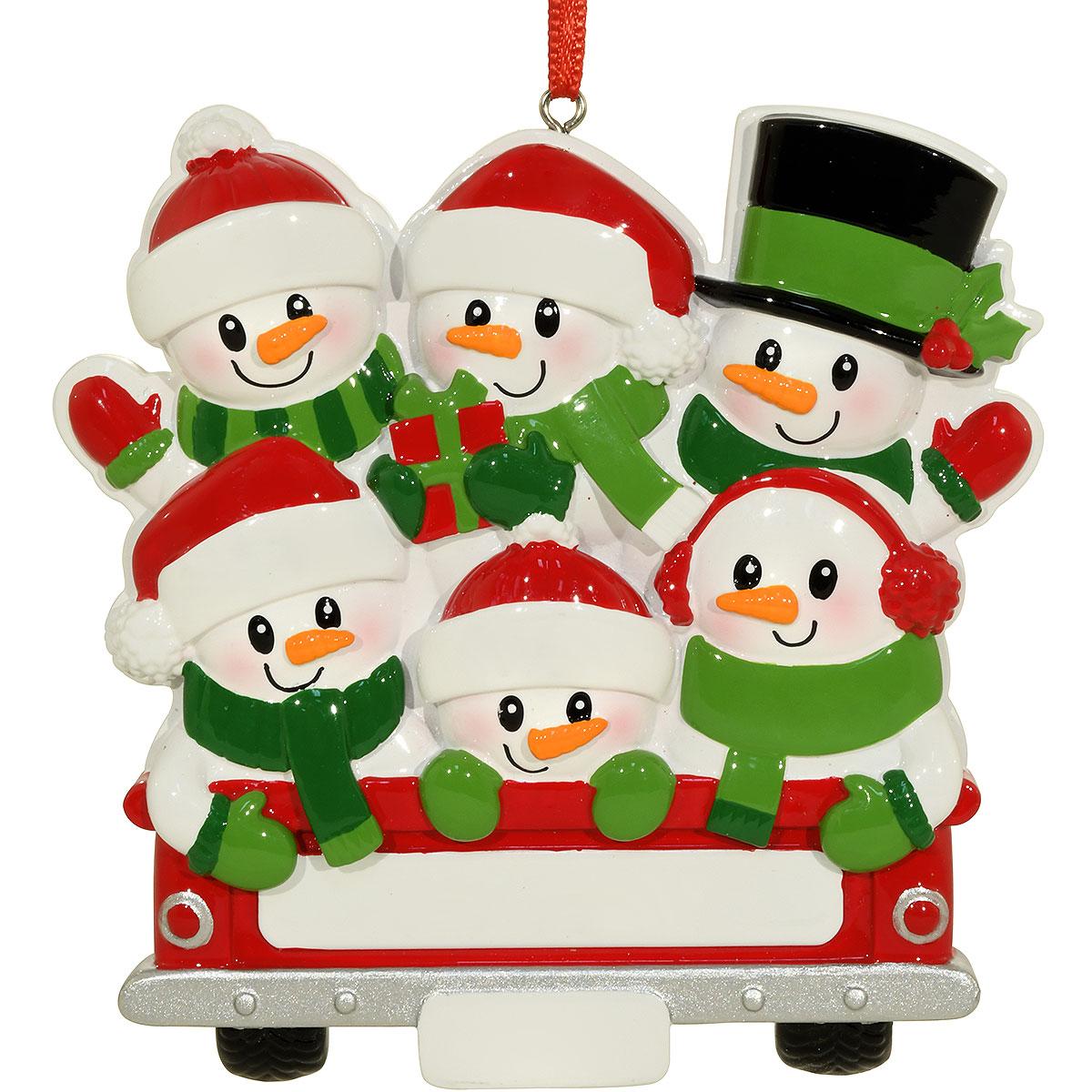 Personalized Snowman Family Of 6