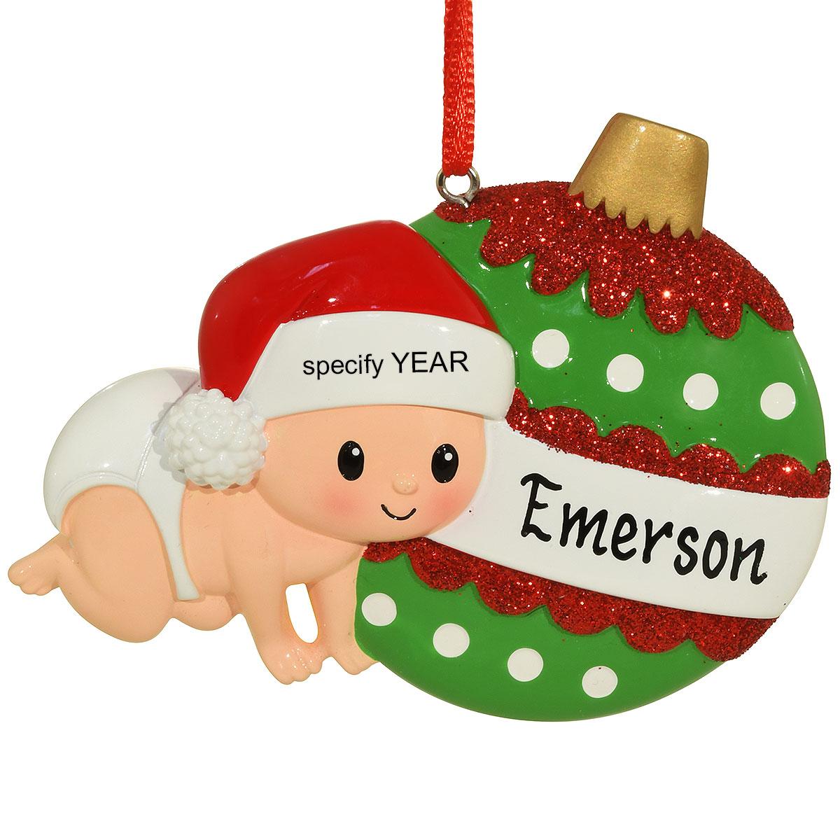 Baby’s 1st Red/Green Resin Ornament