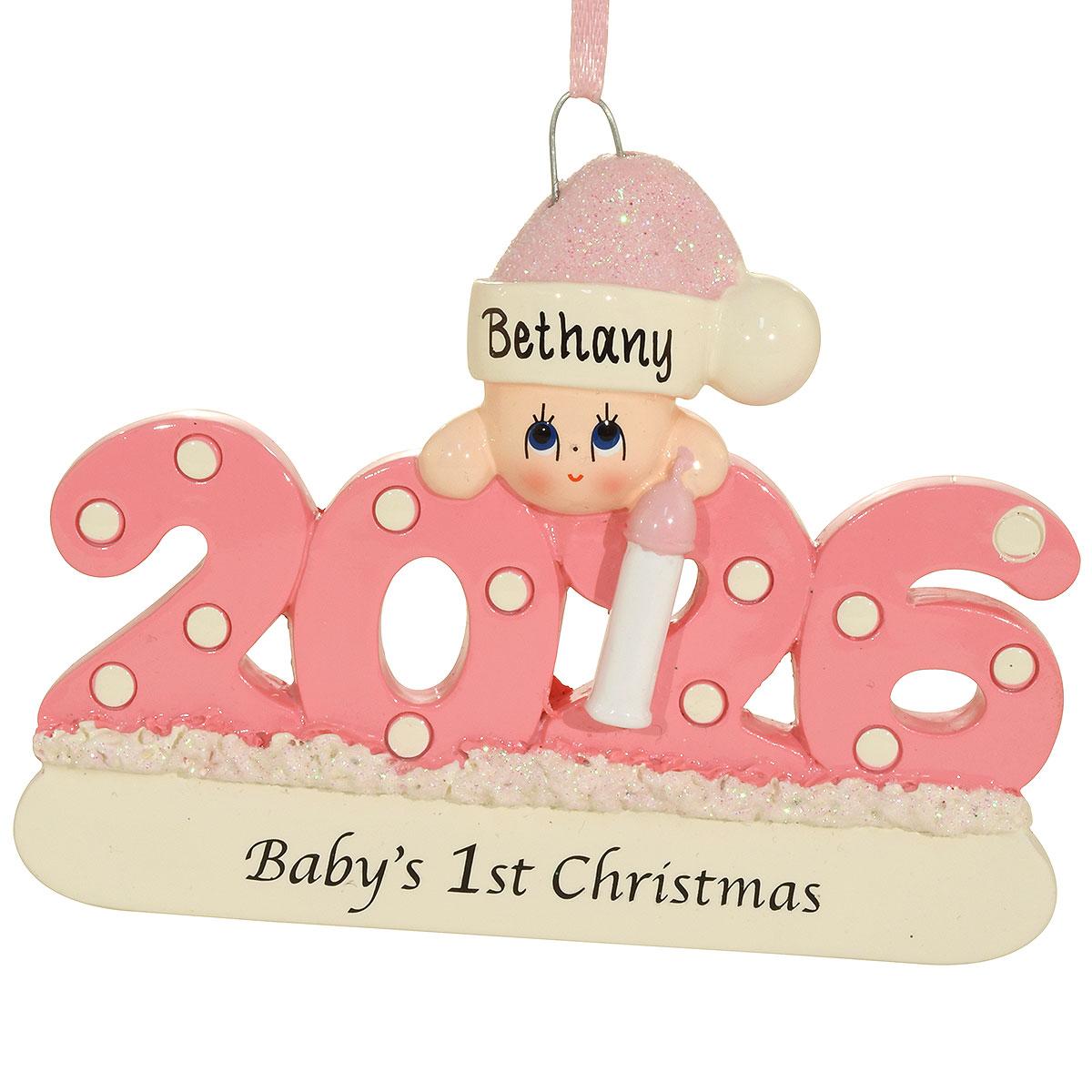 2026 Baby’s First Christmas Pink