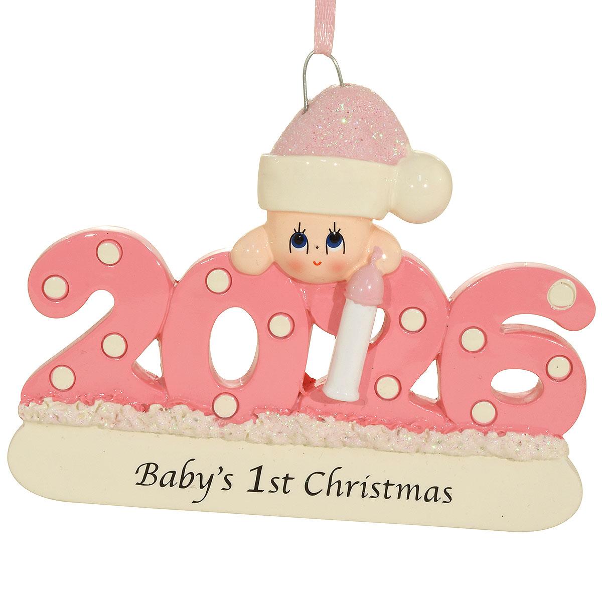 2026 Baby’s First Christmas Pink