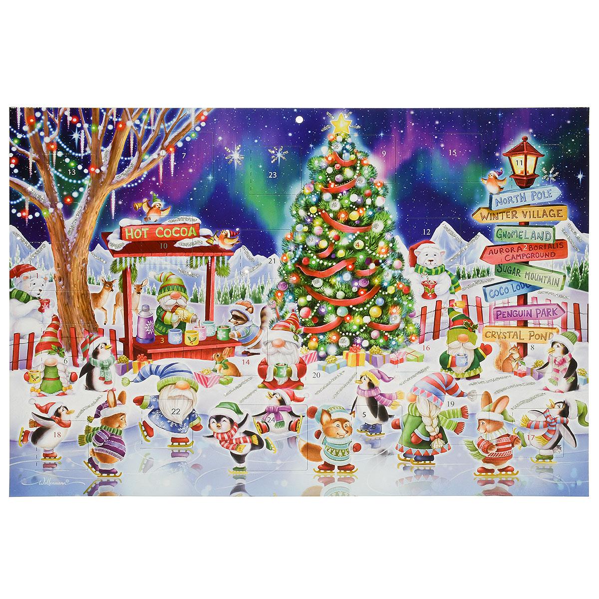 Holiday Skating Paper Advent Calendar