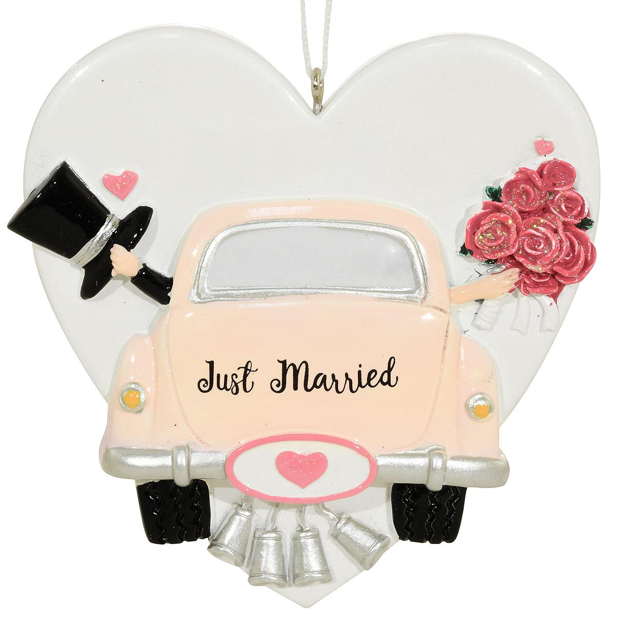 Just Married Wedding Car Heart