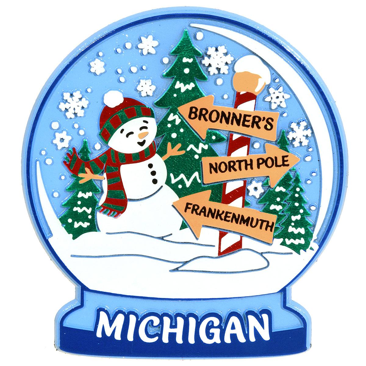 Bronner's North Pole Snowglobe Magnet