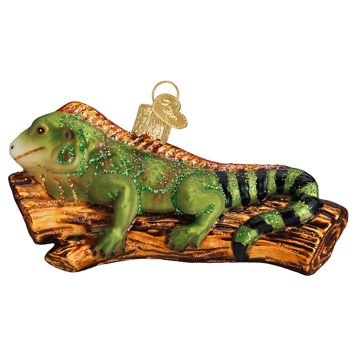 Iguana Glass Ornament