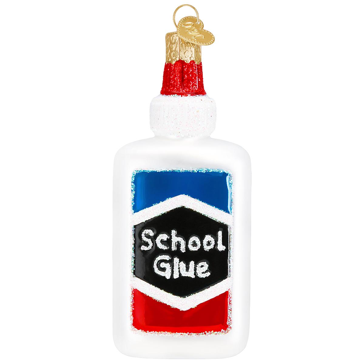 School Glue Glass Ornament