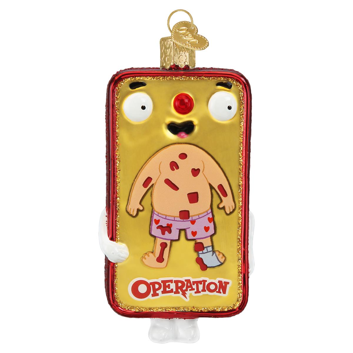 Operation Game Glass Ornament