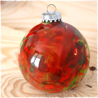 Marbleized Crayon Ornament