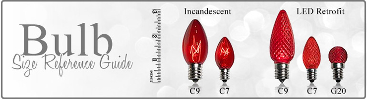 Difference in Christmas light bulb sizes